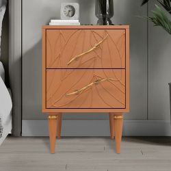 Тумба Арт Колор leaves Классик Голд Томленый оранжевый