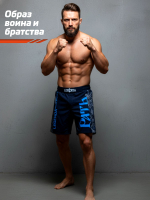 Шорты спортивные тренировочные LEGENDA Рать2 синий / черные