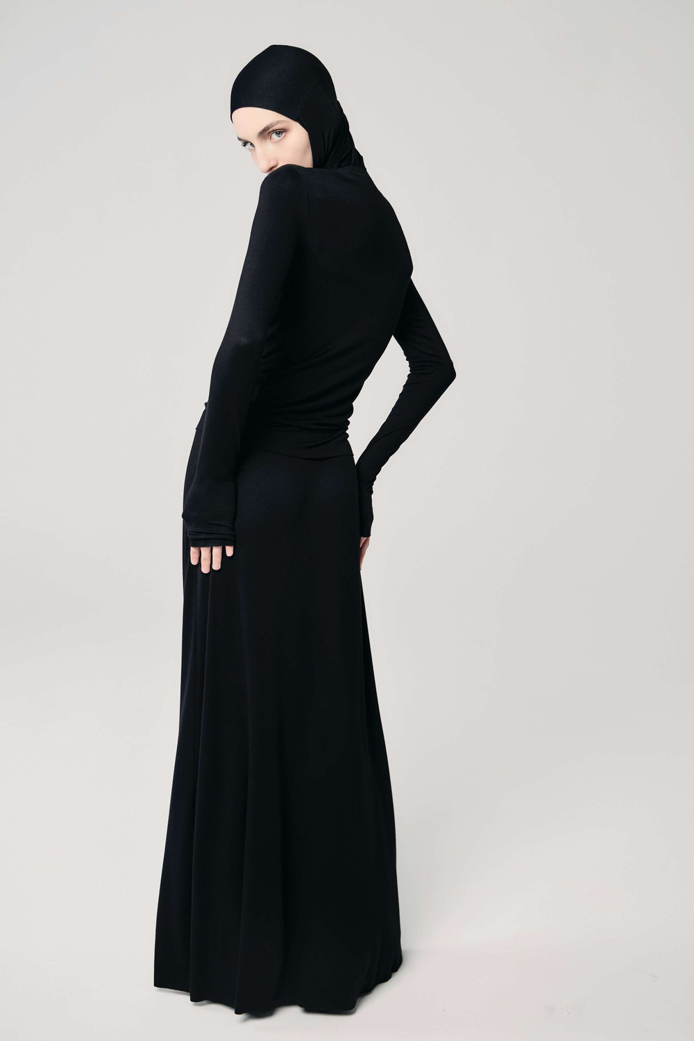 Юбка база прямая черная