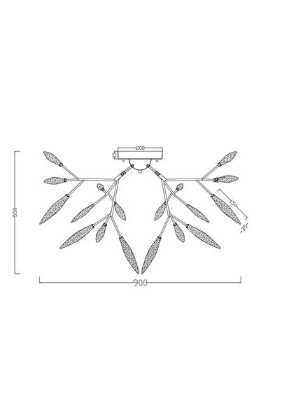 Потолочный светильник FR5067CL-27B Ирис G4x27 Freya fr5067cl-27b