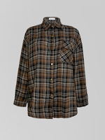 Рубашка Miss Diva 11012 в клеточку на кнопках с карманом на груди