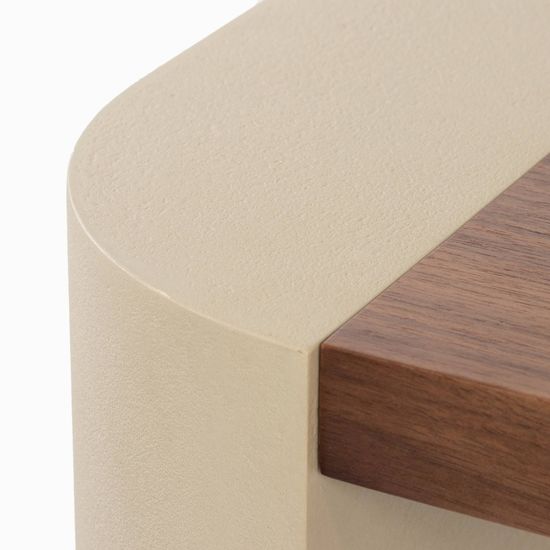 Консоль Etmo 180х40 цвет серый/орех