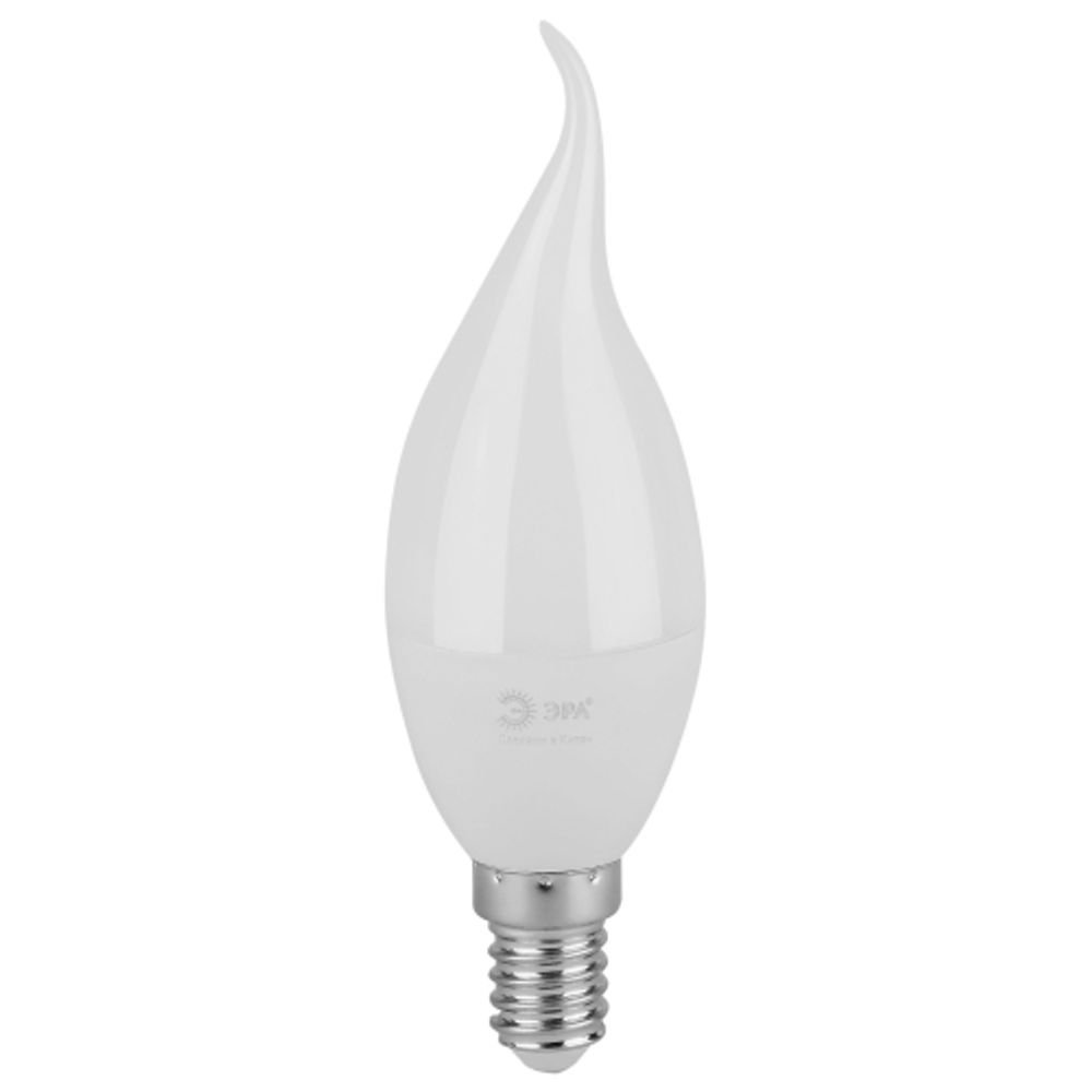 Лампочка светодиодная ЭРА GREEN LINE LED BXS-8W-830-E14 GL E14 8 Вт свеча на ветру теплый свет