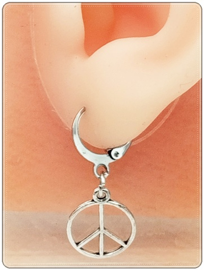 Серьги-кольца с подвеской "Пацифик".