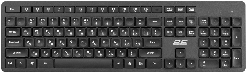 Клавиатура 2E KS260 WL Black черный