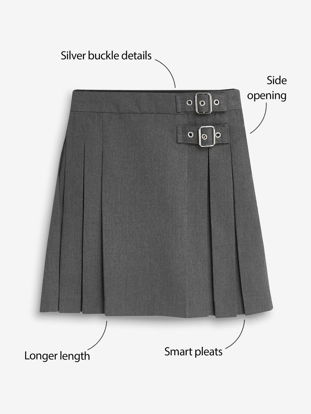 Юбка школьная для девочки Next 595-660, Серый