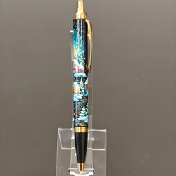 Ручка "Деревенский пейзаж" с ручной росписью Палех в футляре