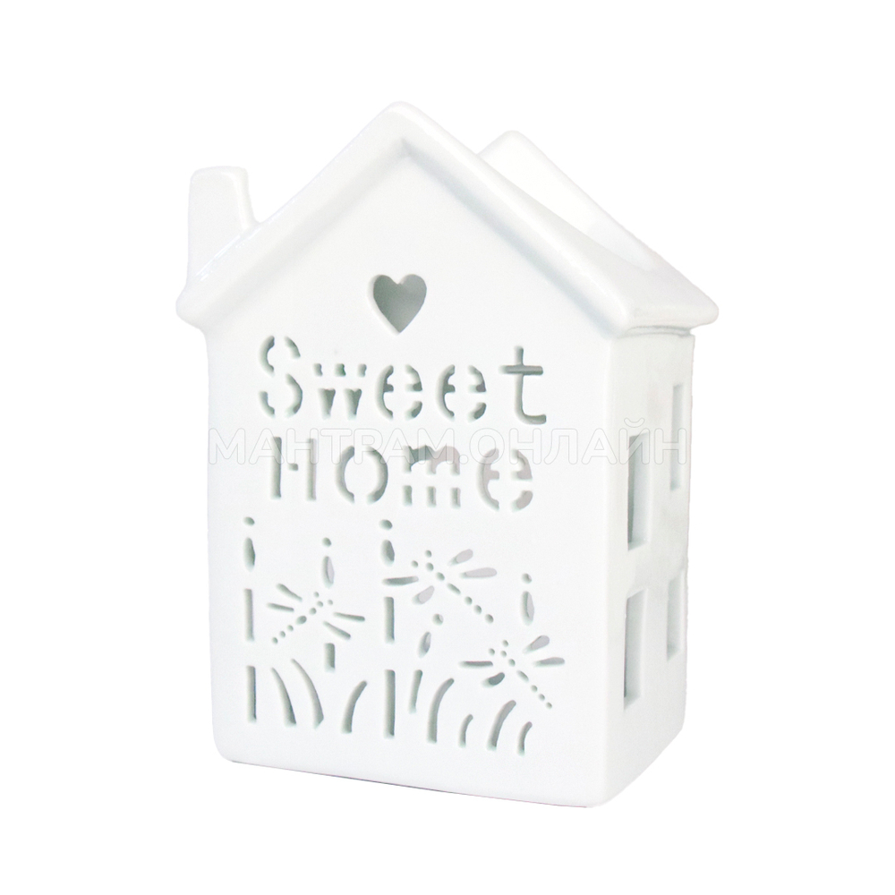 Аромалампа Домик Sweet Home цвет белый 12,5 см