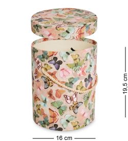 WG-36/2-A Коробка подарочная «Цилиндр» цв.бабочки