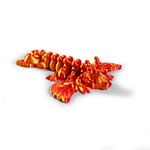 Фигурка сердце подарок на день влюбленных, игрушка сердце дракончика, красно-золотая, 3D печать