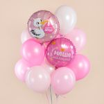 Шар (18''/46 см) Круг, С Рождением Дочки (аист), 1 шт.