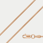 Цепь плетения "Снейк" из розового золота 585 пробы без вставок (арт. НЦ 12-078 0.50)