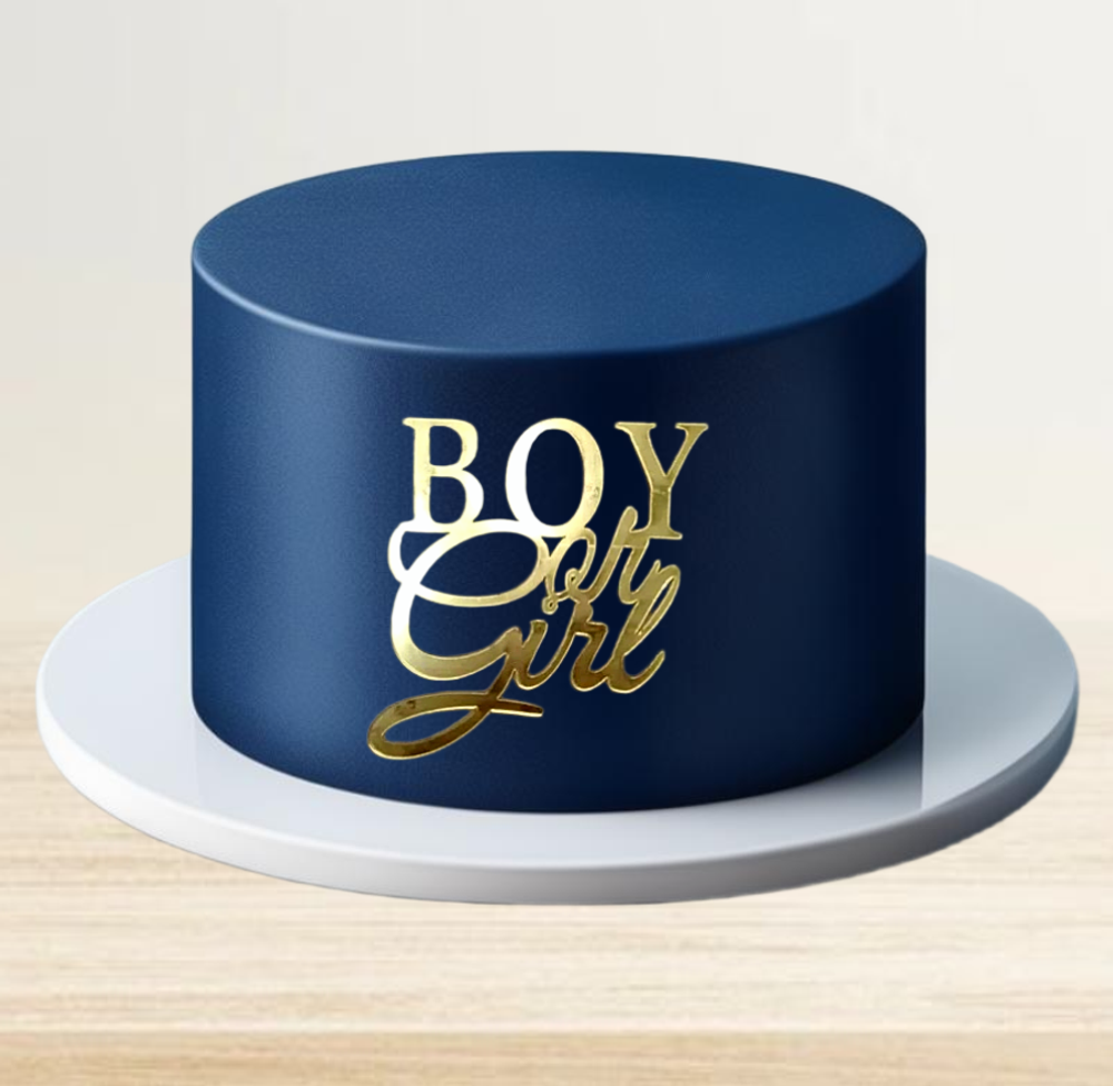 Топпер фронтальный Boy or Girl золотой акрил