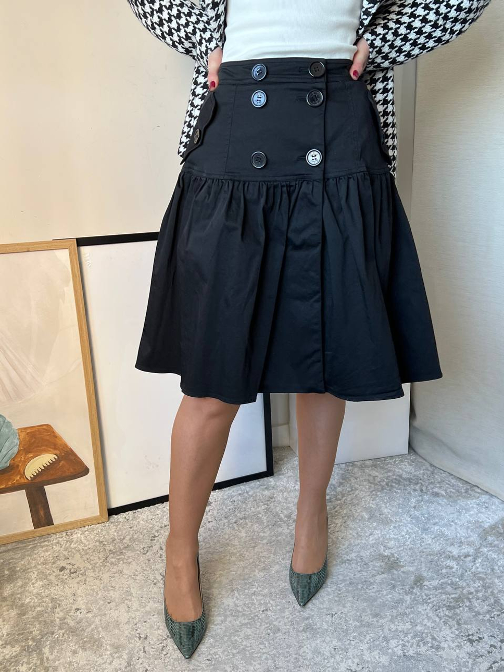 Хлопковая юбка Burberry, L
