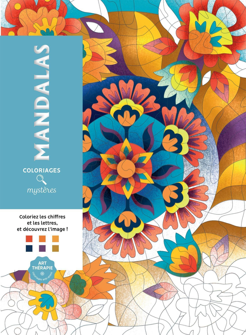 Hachette/ раскраска по номерам/ Coloriages mystères - Mandalas