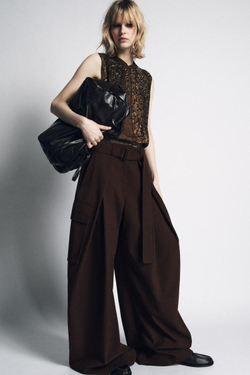 ZARA ТОП В СТИЛЕ ПЭЧВОРК — ZW COLLECTION, РАЗНОЦВЕТНЫЙ