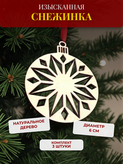 Елочная игрушка Снежинка