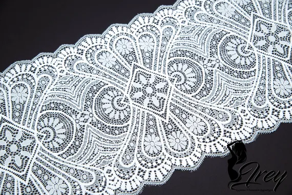 03-204 ОПТ Кружево эластичное 22 см, светло-голубой