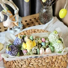 Зефир пасхальный «Ассорти из гнёзд с цветами»/ 26*10