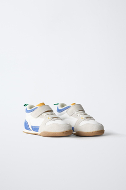 ZARA СПОРТИВНЫЕ КРОССОВКИ В СТИЛЕ РЕТРО, СИНИЙ