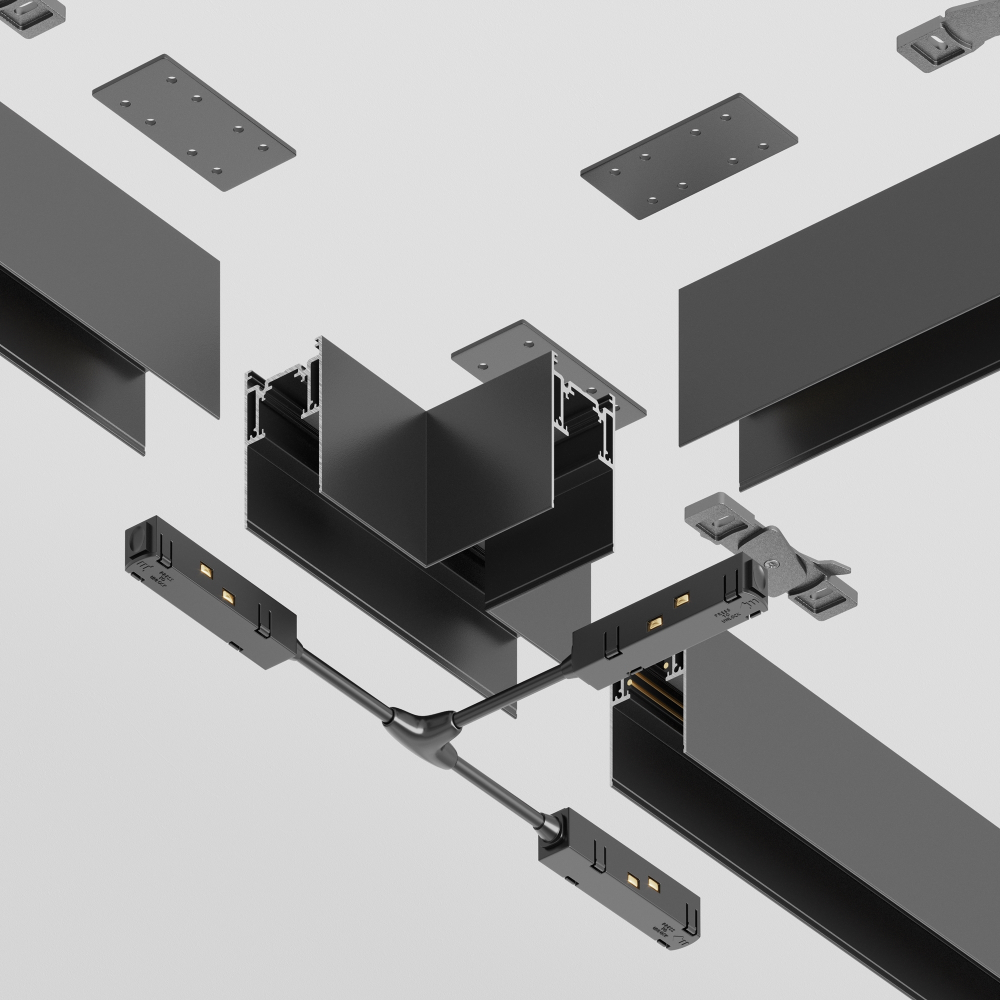 Коннектор для накладного магнитного шинопровода Maytoni Gravity TRA010CT-41B