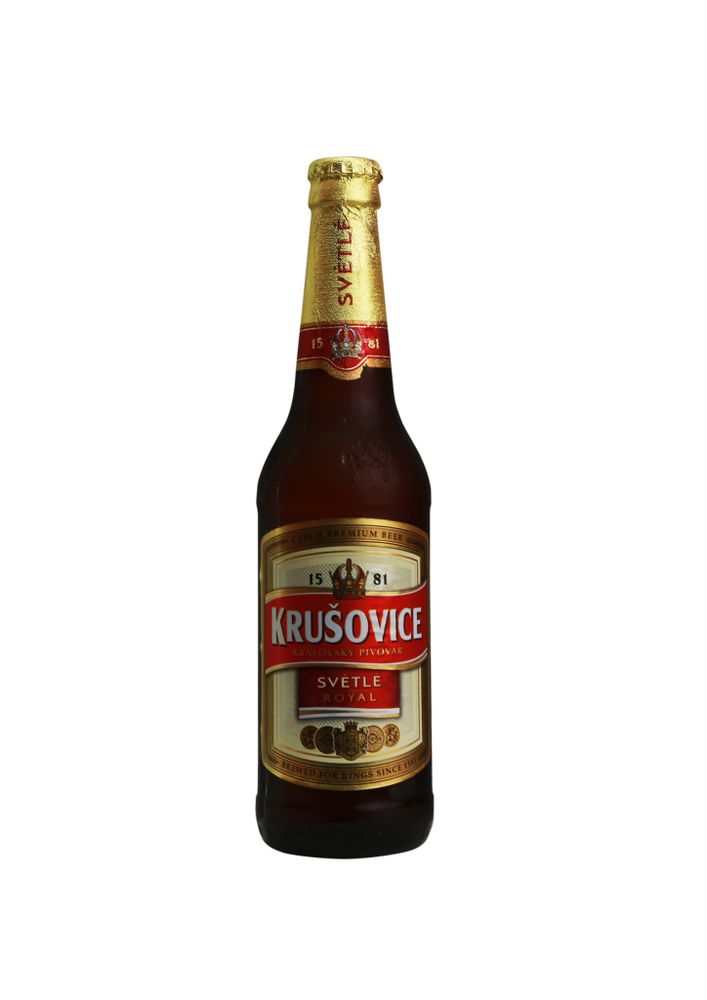 Пиво Krusovice светлое пастеризованное 0.45 л.ст/бутылка
