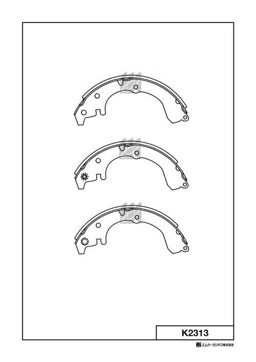 Барабанные тормозные колодки KASHIYAMA K2313