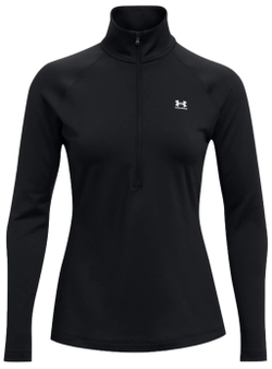 Женская теннисная куртка Under Armour Women's ColdGear Authentics 1/4 Zip - Black