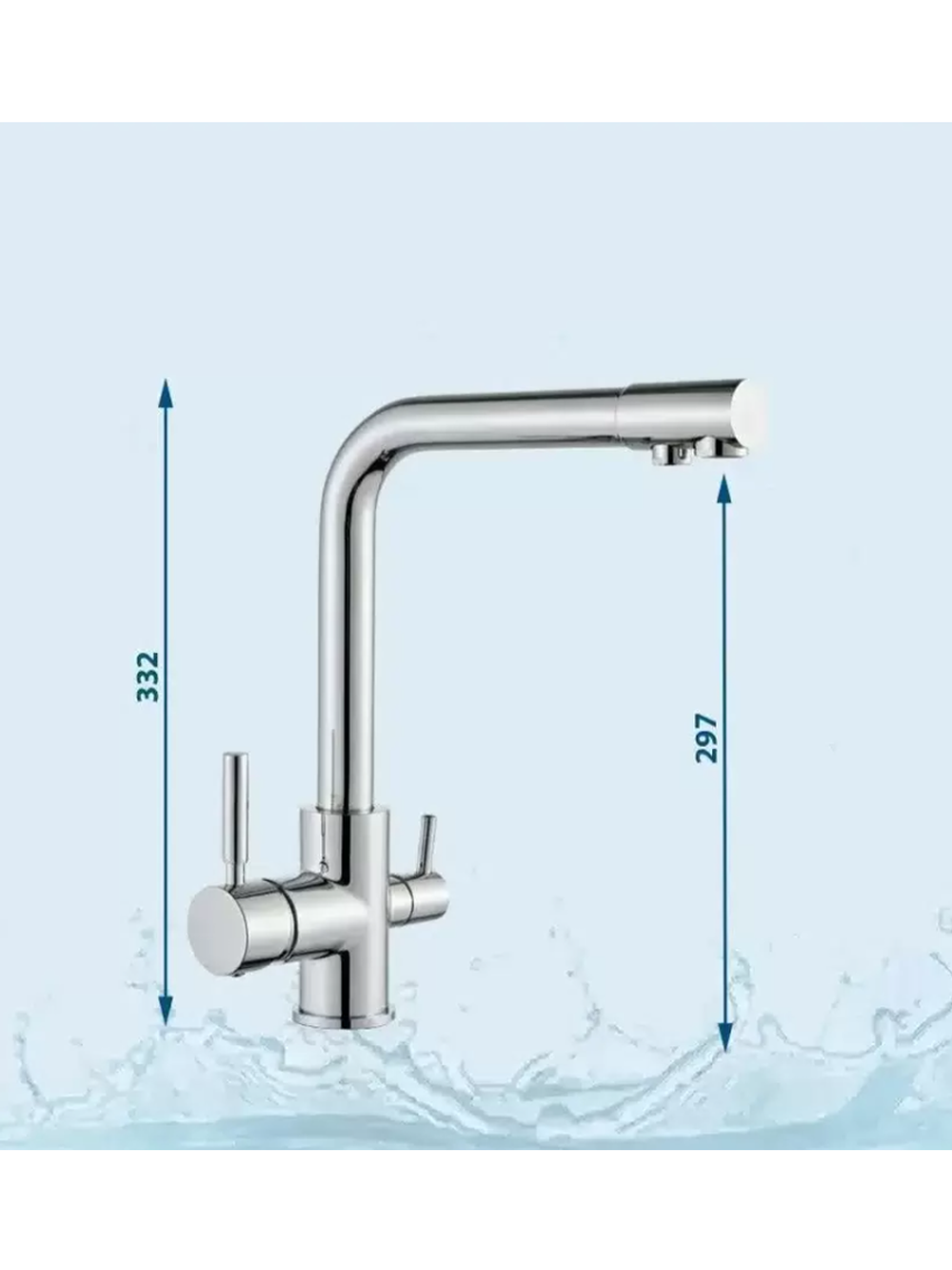 Cмеситель для кухни с фильтром для питьевой воды Feinise S9040