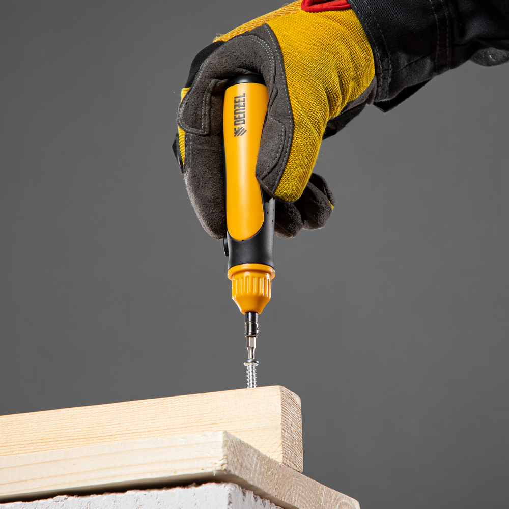 Отвертка реверсивная, механизм SmartPush mini 11 шт, CrMo Denzel