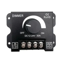 Регулятор яркости для светодиодных лент, диммер 12В /24В 30А, металл