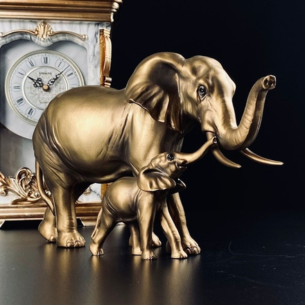 Lenardi 404-002 Статуэтка "Слон со слонёнком" выс.17,длин. 30см, шир14см в под.уп.(х6)Полистоун