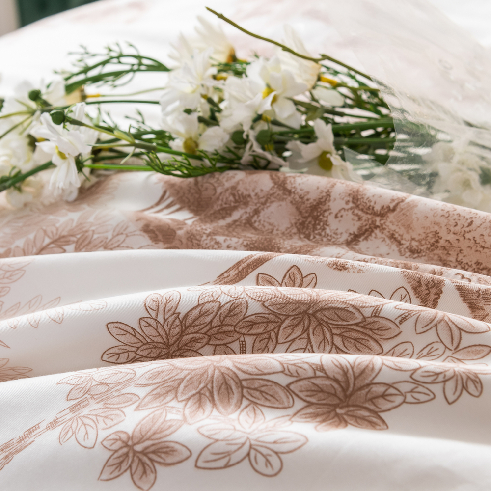 Комплект постельного белья Люкс Сатин 100% хлопок на резинке AR305