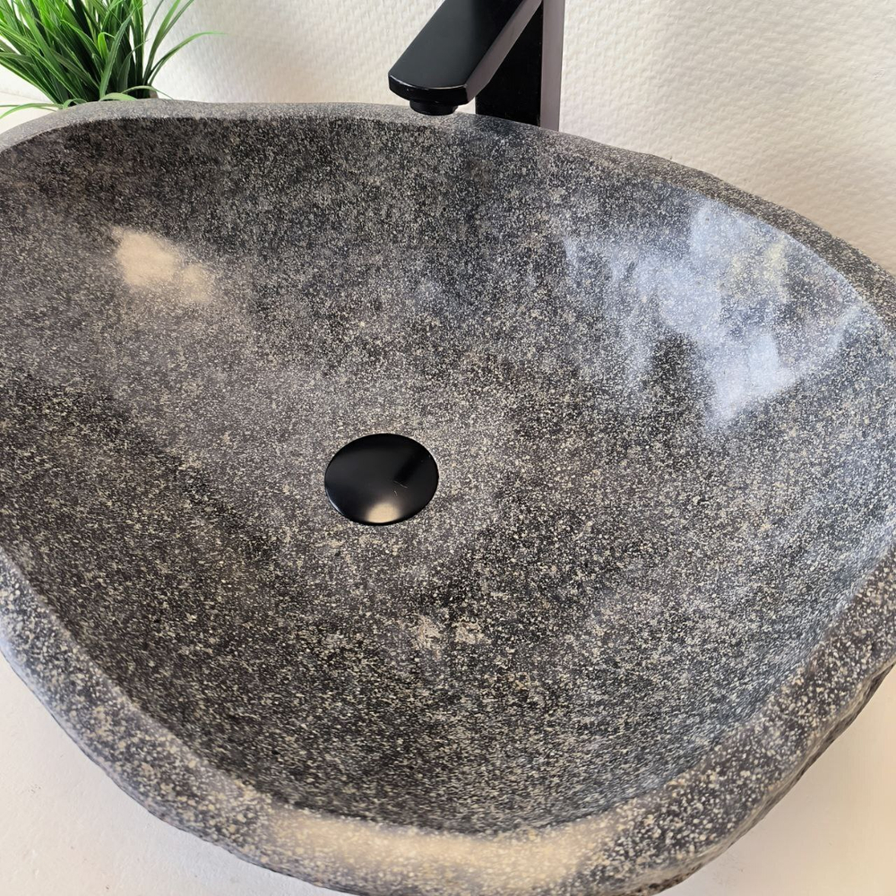 Раковина из речного камня RS-66027 57х42х15 из натурального камня