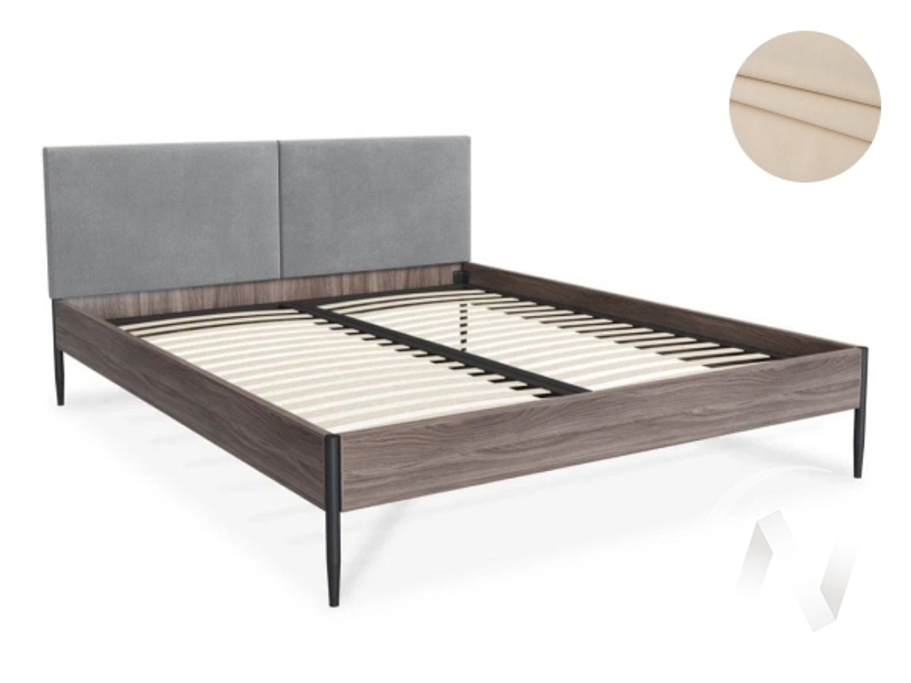 Кровать Лайт 1;6 (ясень/Ultra Ivory; 1 категория)