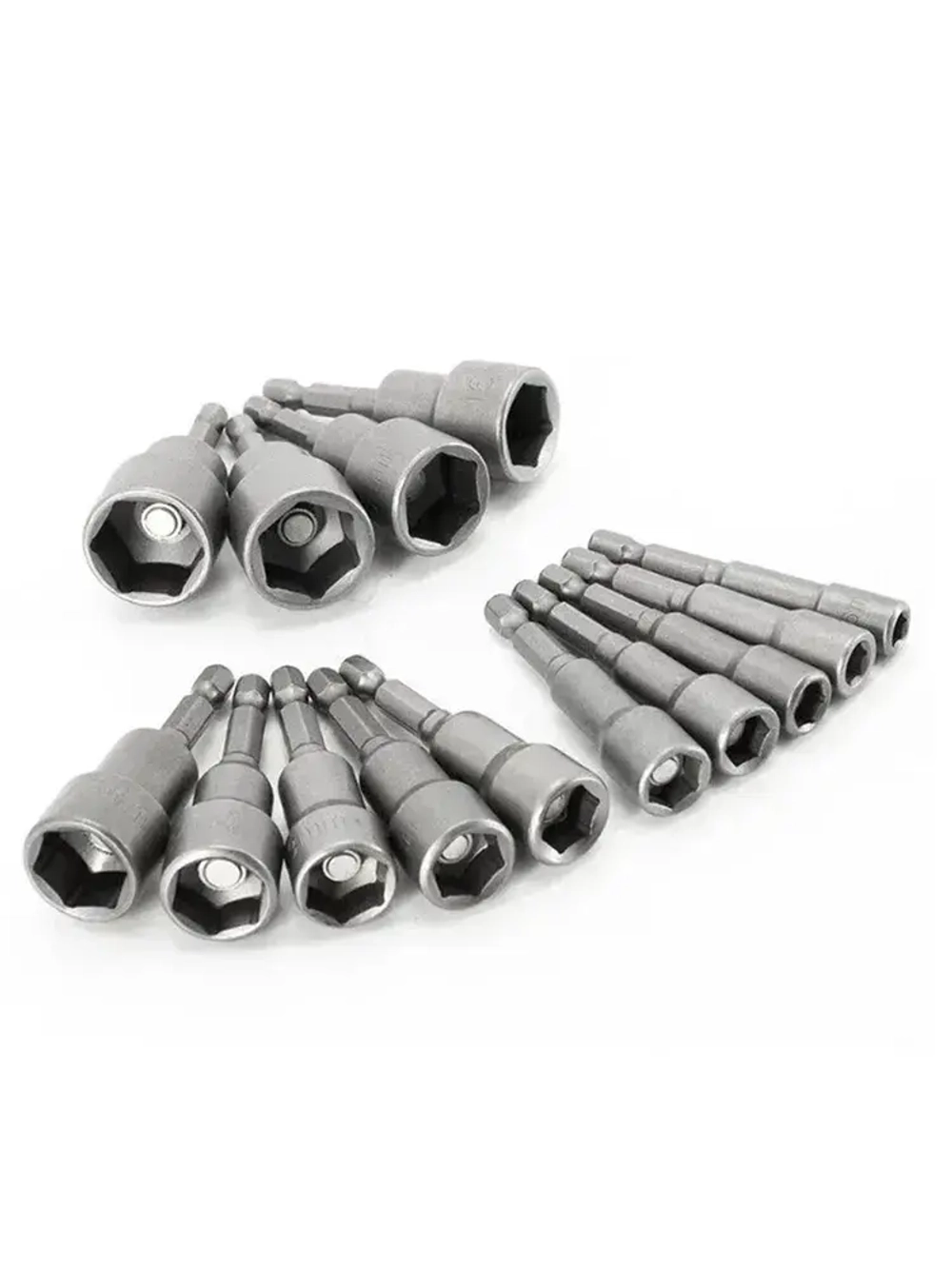 6-19 мм + телескопический эластичный рукав, Набор шестигранных магнитных сверл ,15 предметов (черная коробка)