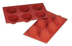 Форма силиконовая P.L. Proff Cuisine "Бриош" 6 ячеек d 80 мм, h 37 мм (30*17,5 см)