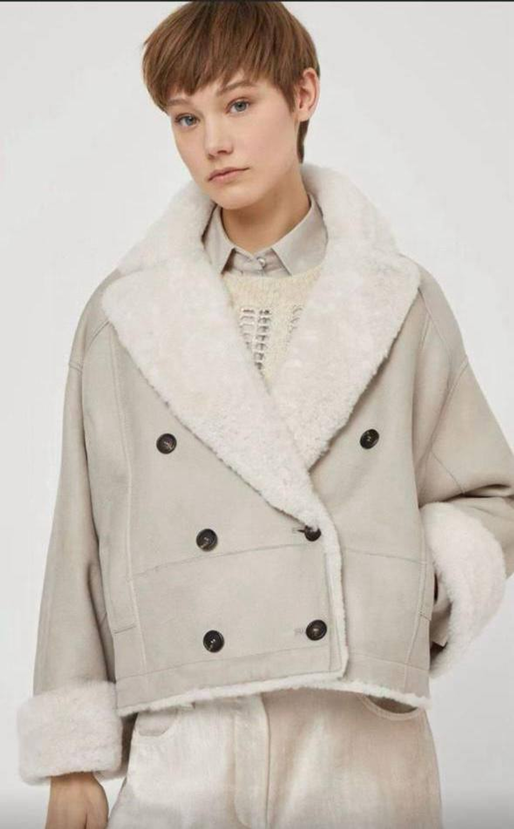Двусторонняя шуба Brunello Cucinelli
