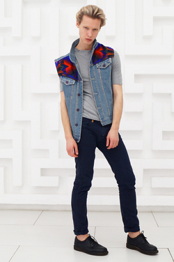 LIGVIANNI Джинсовая жилетка Denim Jacket Lotus