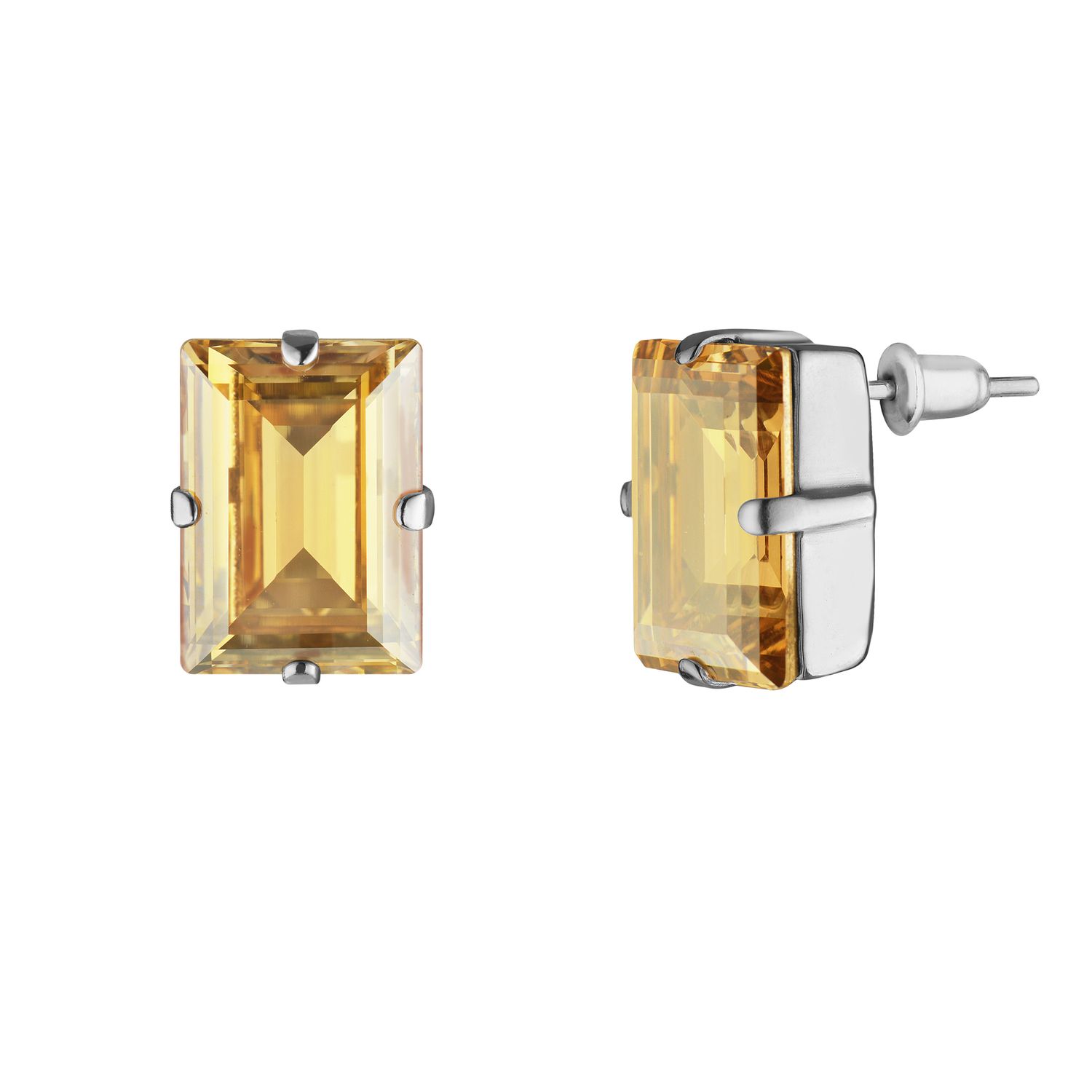 Серьги Step Cut Gold Earrings