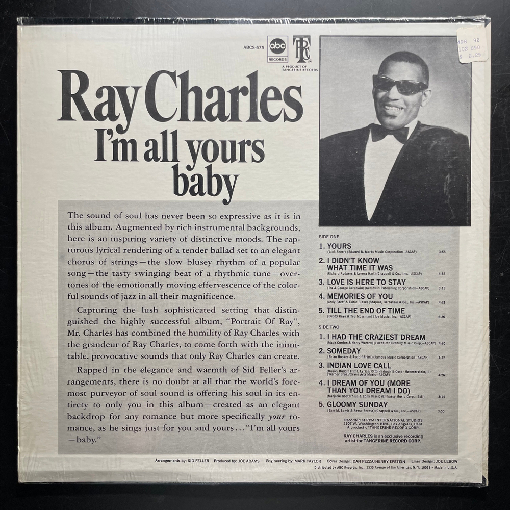 Ray Charles ‎– I'm All Yours-Baby! (США 1969г.)