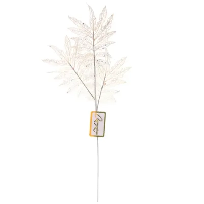 Ветка декоративная «Искристая симфония» 55 см, Белый