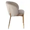 Стул Coral, серо-бежевый велюр с золотыми ножками