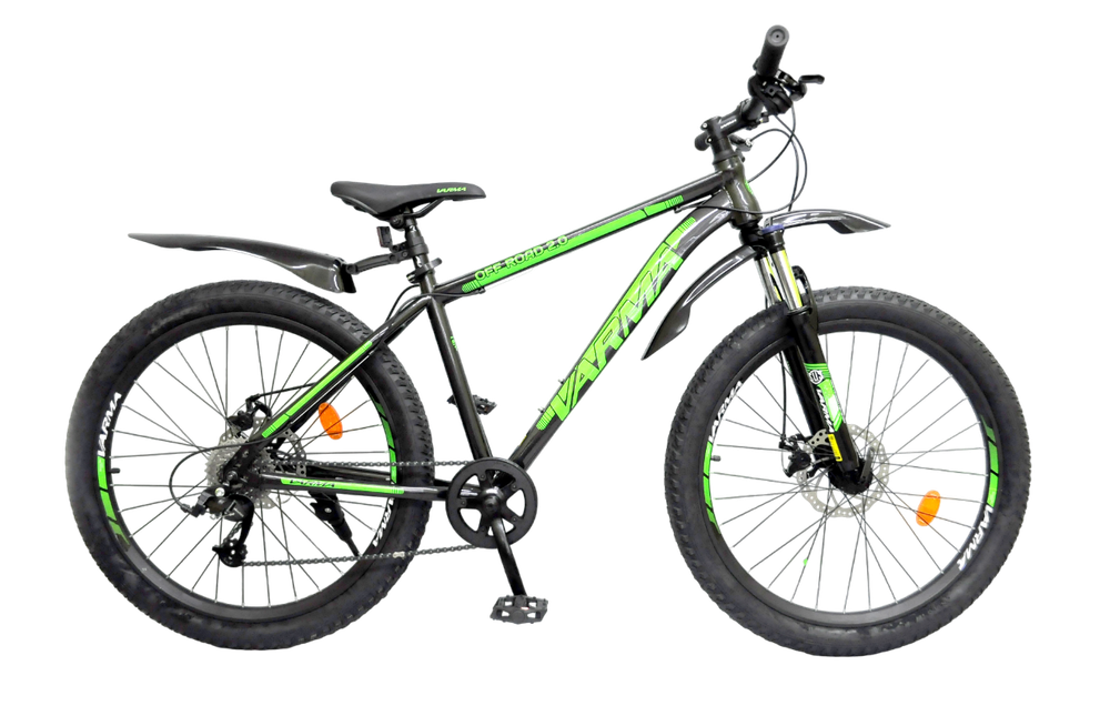 Вело 26" VARMA OFF-ROAD 2.0 26" р.17 черно-зеленый 8ск ст.