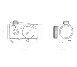 Коллиматорный прицел Hawke RD 1x25 (Weaver) (3MOA) 12103