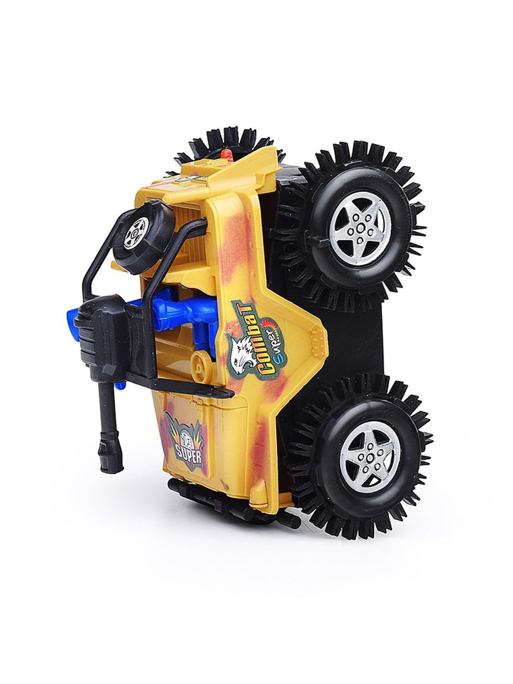 Машинка перевертыш Танкист цвет жёлтый (V-145-1)