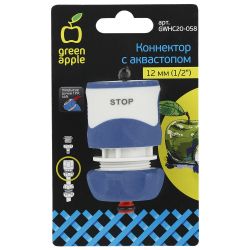 GWHC20-058 GREEN APPLE Коннектор с аквастопом для шланга 12 мм , пластик, TPR | GREEN APPLE