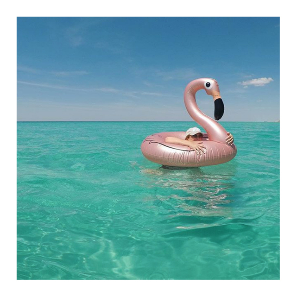 Круг надувной flamingo rose gold