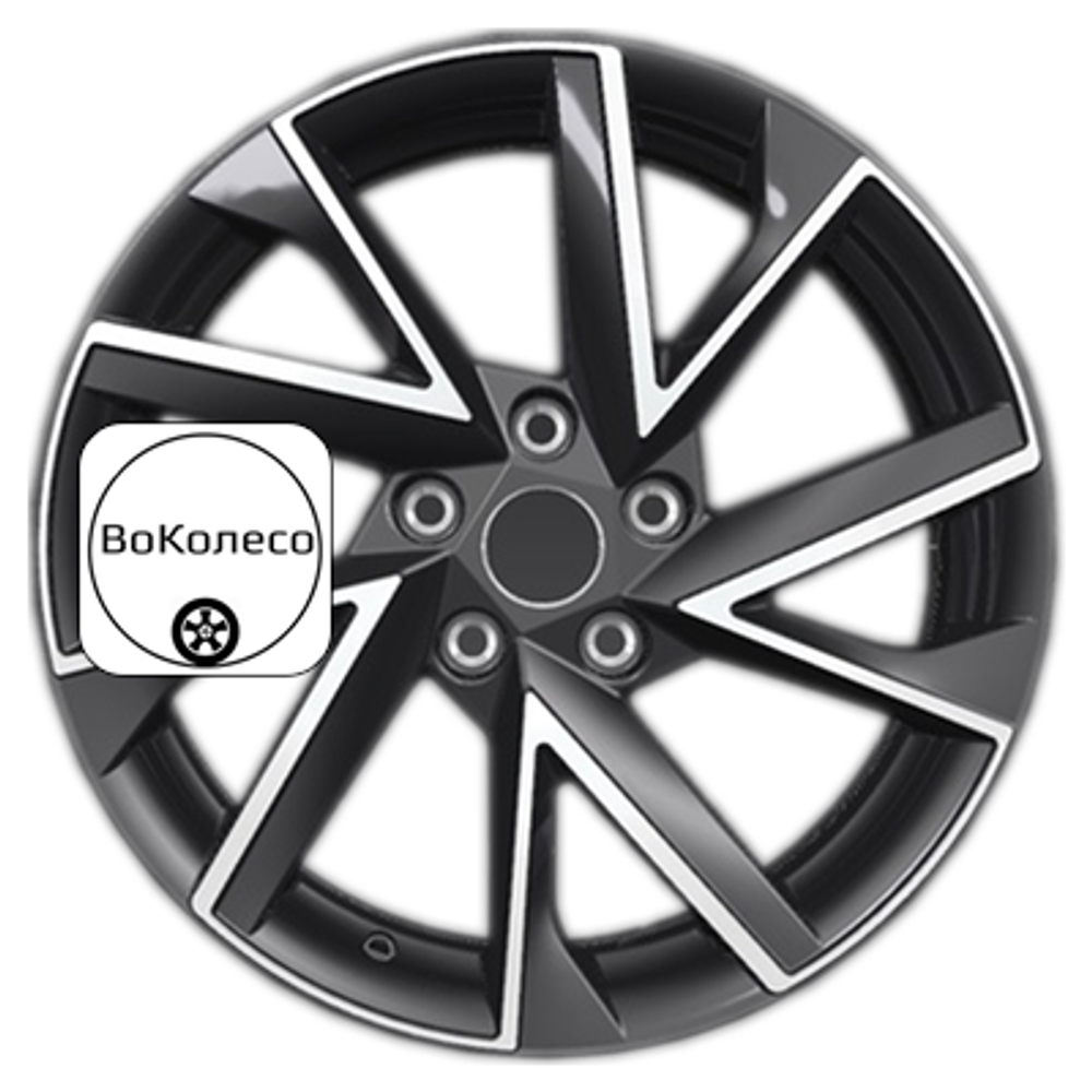 7x17/5x112 ET40 D57,1 KHW1714 (Kodiaq/Tiguan) Black-FP Khomen Wheels