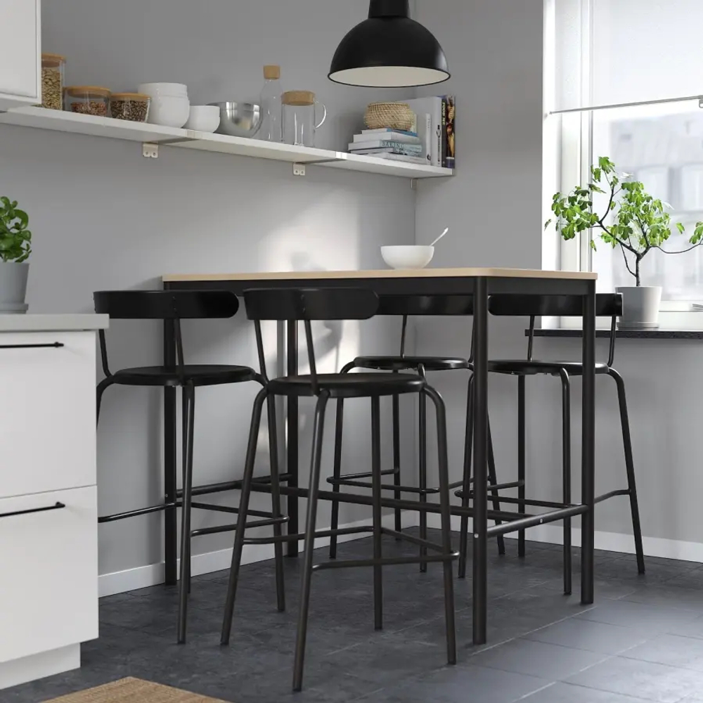 Барный стул - YNGVAR IKEA/ ИНГВАР ИКЕА, 99х53х51 см, черный